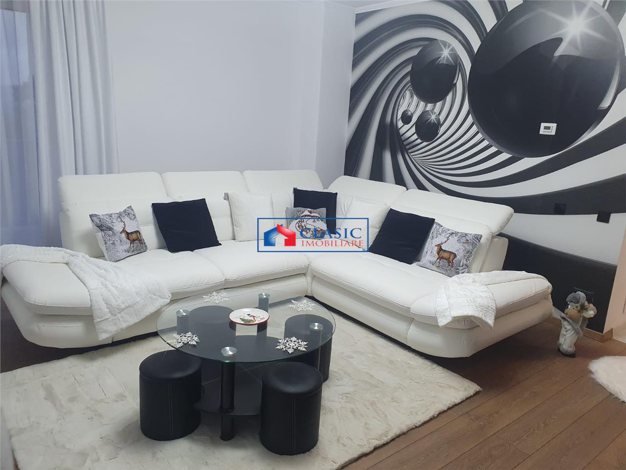 Inchiriere apartament 3 camere modern NOU, cu terasa de 38 mp in Buna Ziua